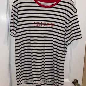 Yes Theory Seek Discomfort Striped T Shirt